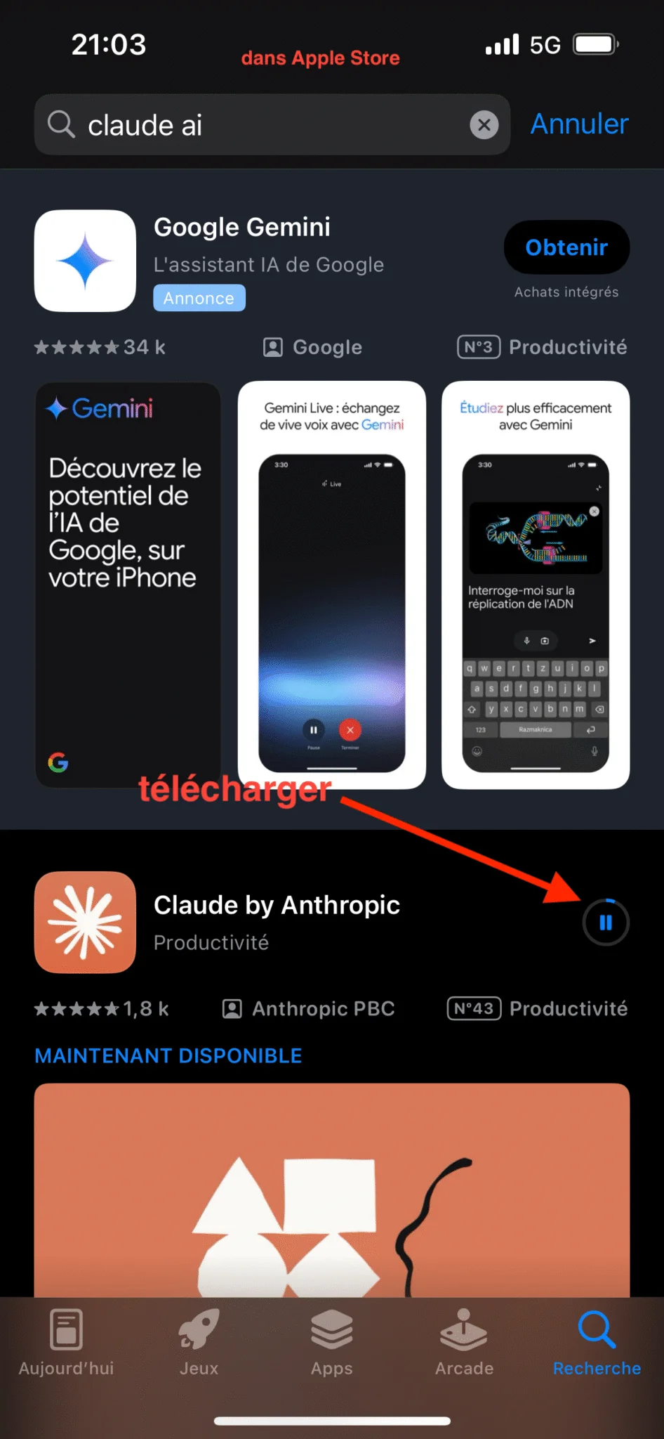 Installer l'application Claude sur smartphone pour le script courrier urgences