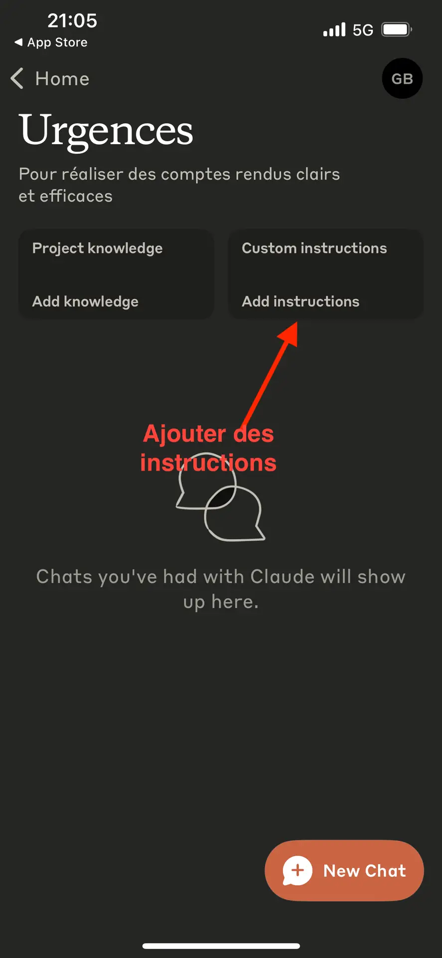 Accéder aux instructions du projet Claude